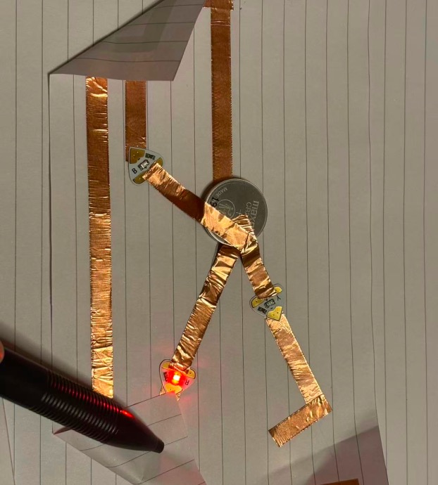 Prototype 2: Multi-interactive circuit prototype: Pressed connection two.
