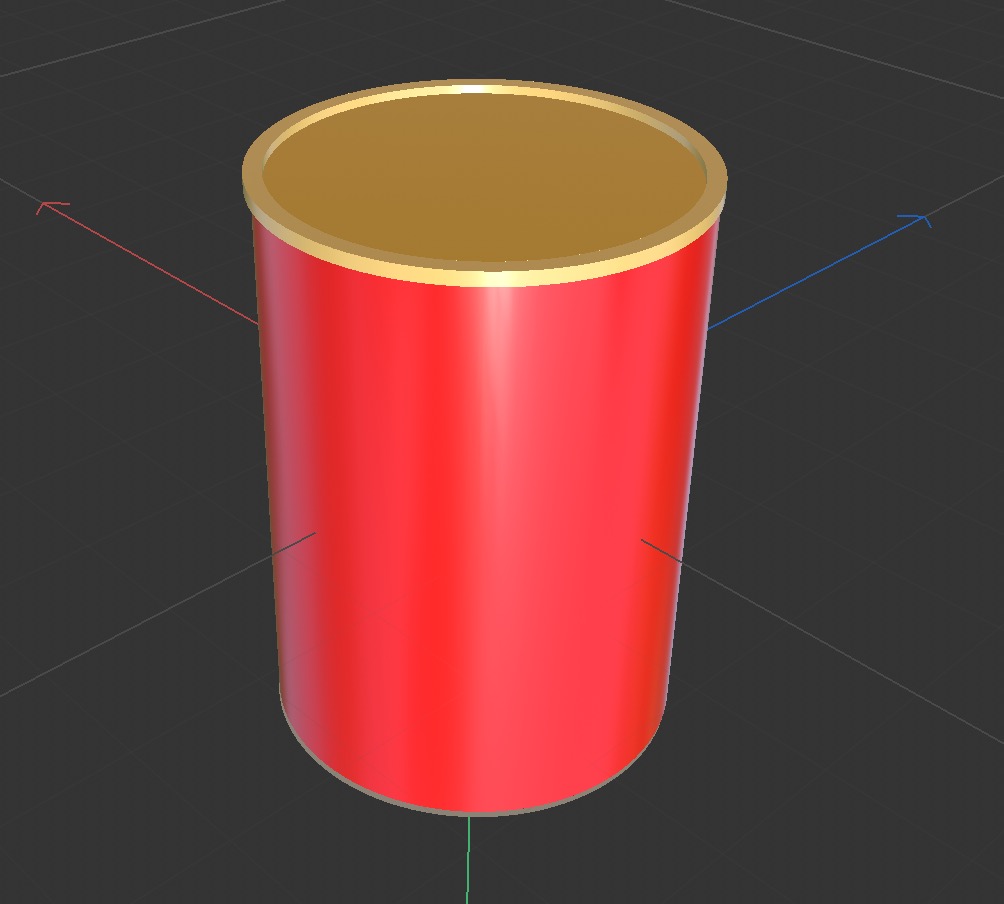 This is the side view of the potato chip box model.