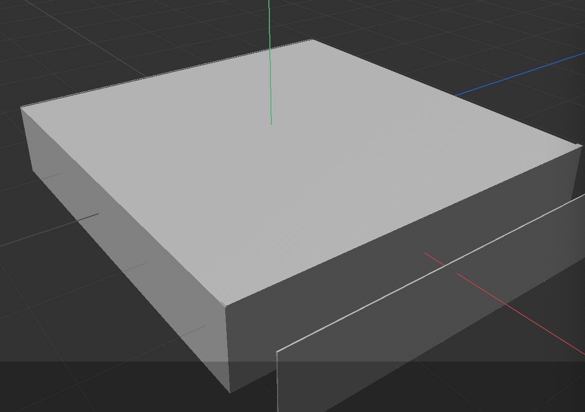 This is the left view of the baking paper box model.