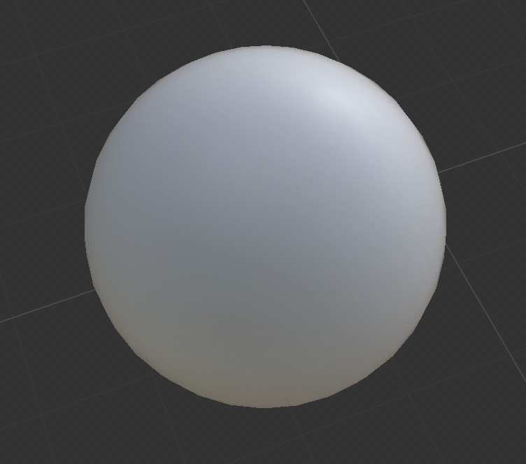 This is the top-left view of the foam ball model, though image compression may make it appear less rounded.