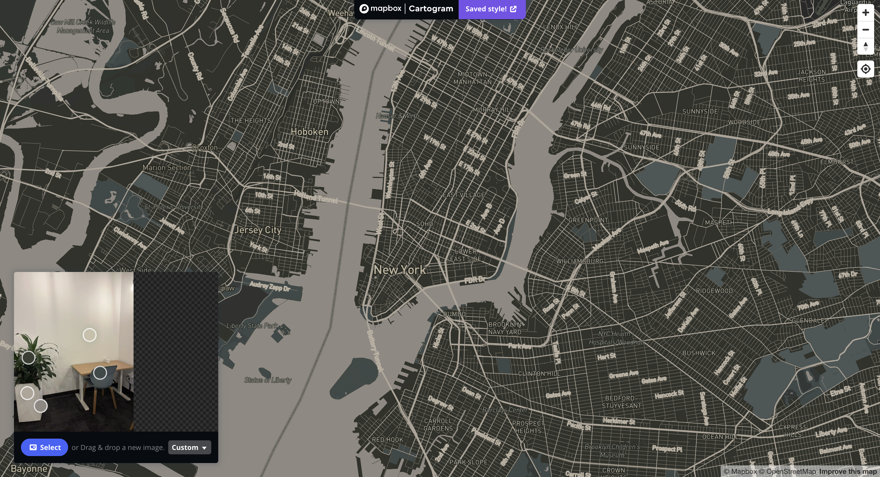 The image used is from Mapbox styling Informed by Spatial Workshop 1s