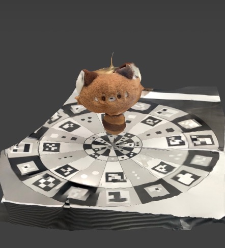 This is a demonstration of the process of scanning a 3d model.