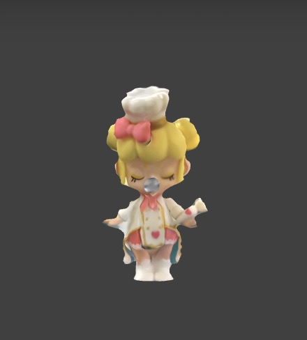 This is a demonstration of the process of scanning a 3d model.