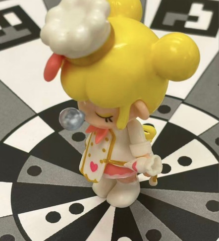 This is a demonstration of the process of scanning a 3d model.